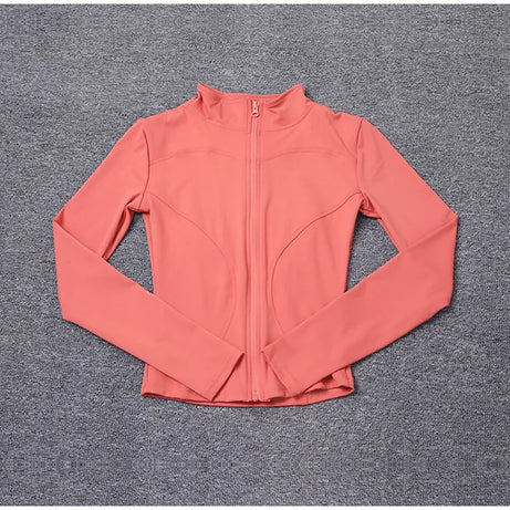 Women Sport Jacket Long Sleeve Shirt Workout Coat Gym Training Clothing Yoga Sportswear