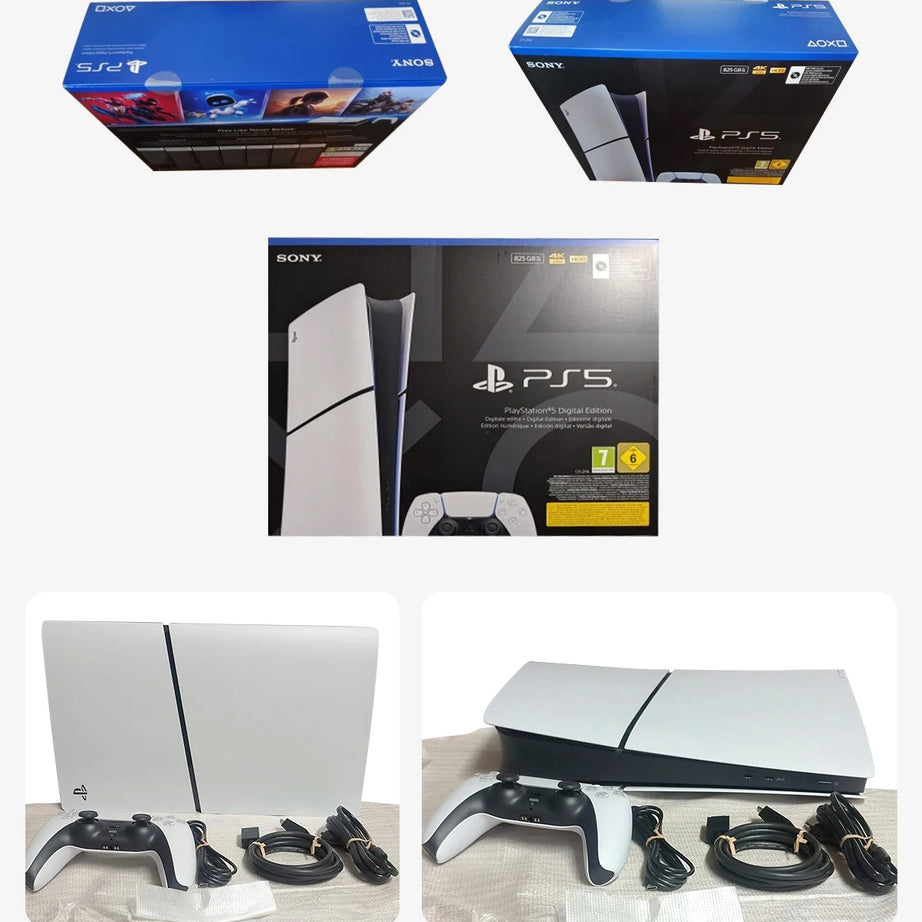 Console numérique Sony PlayStation 5 Slim (825 Go) version européenne - Modèle Slim - SSD ultra-rapide - Ray Tracing - Jeux vidéo 4K - PS5 Slim