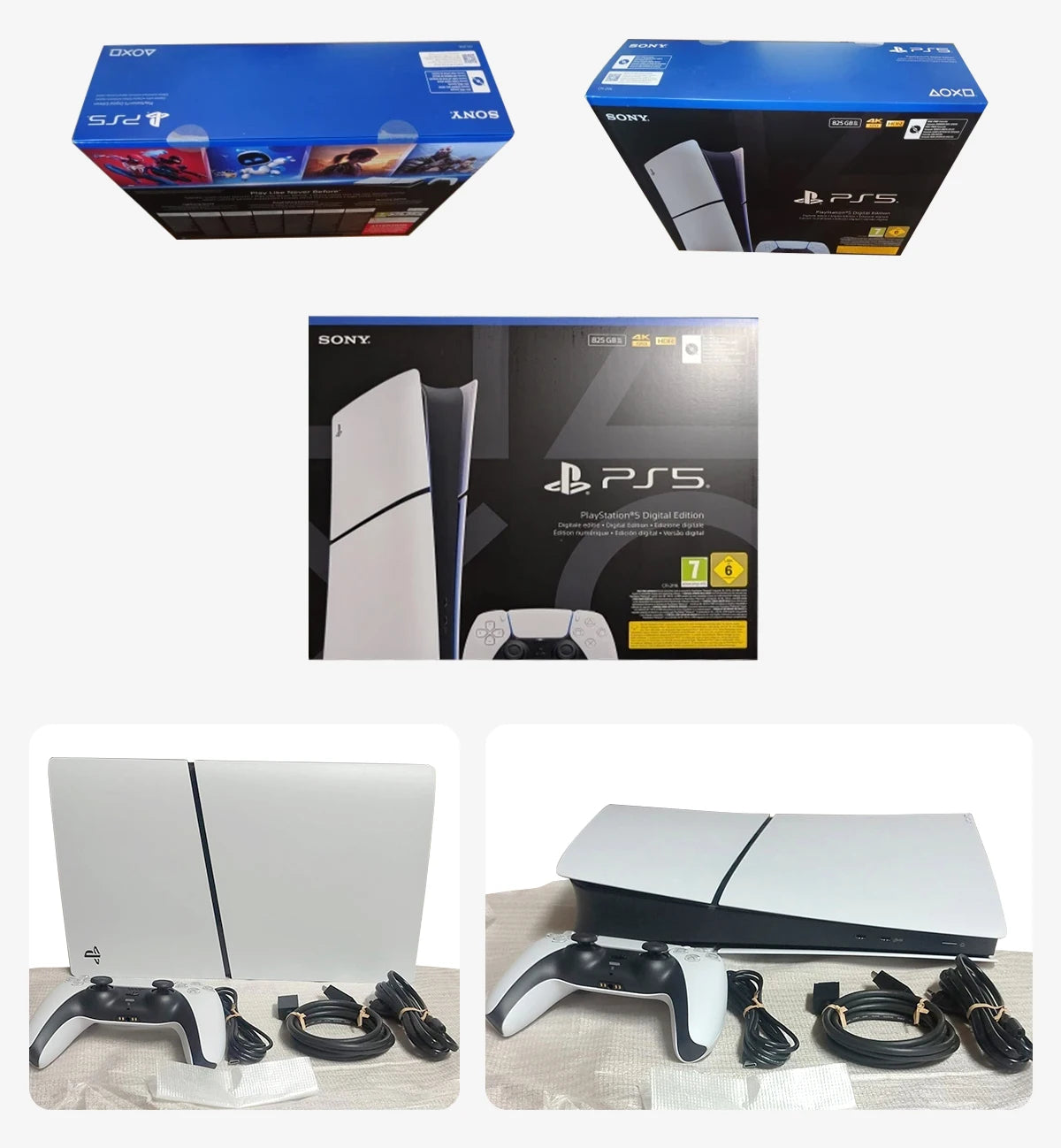 Console numérique Sony PlayStation 5 Slim (825 Go) version européenne - Modèle Slim - SSD ultra-rapide - Ray Tracing - Jeux vidéo 4K - PS5 Slim