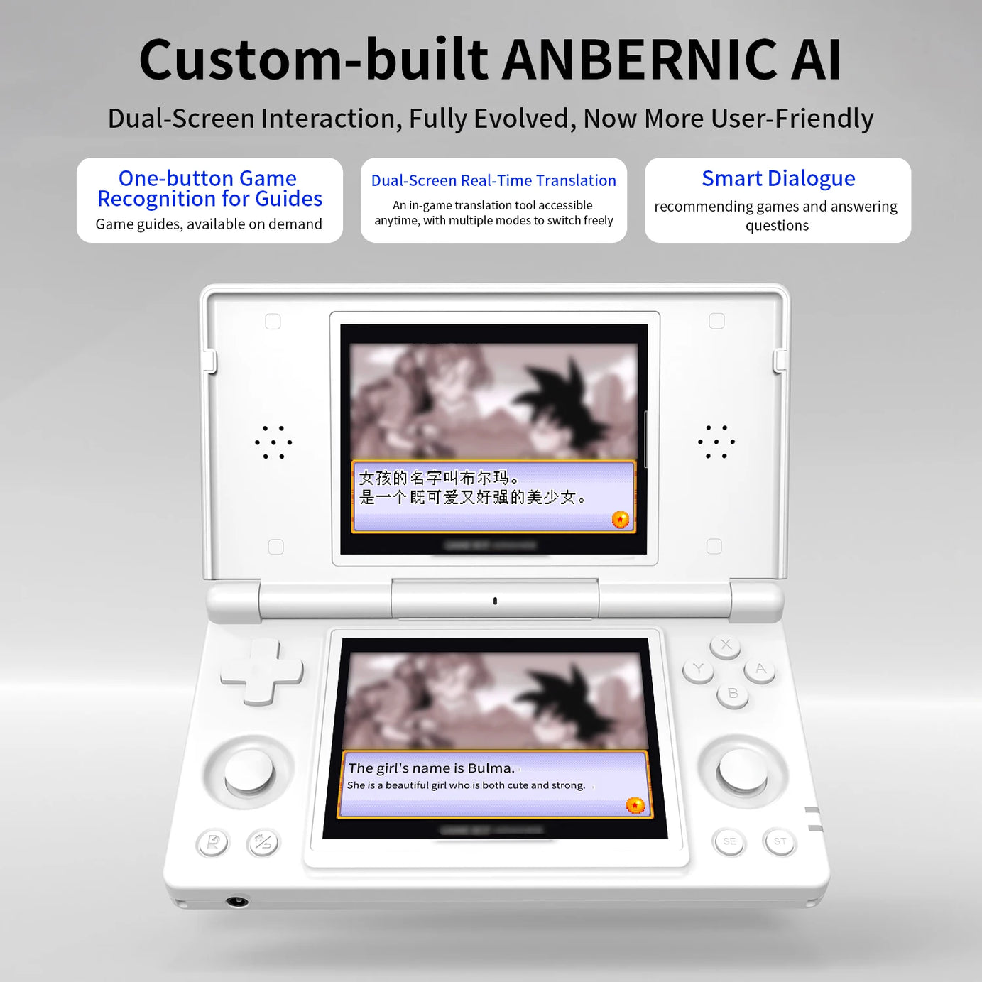 Console de jeux portable Anbernic RG DS, double écran IPS 4 pouces, Android, batterie 4000 mAh, lecteur de jeux vidéo à clapet, compatible avec le streaming Wi-Fi RixelHK