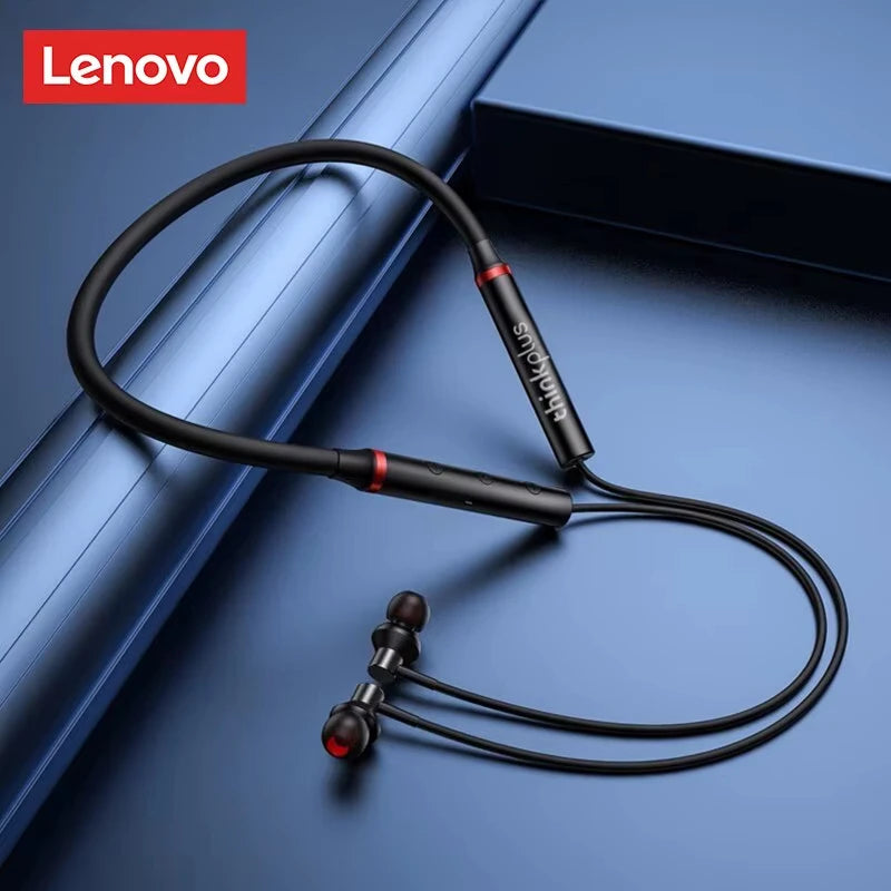 Auriculares Bluetooth Lenovo HE05X 100% originales, resistentes al agua, con sonido HIFI, banda magnética para el cuello y diseño deportivo.