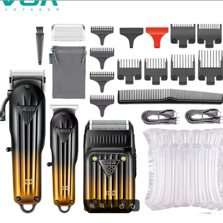 Tondeuse à cheveux électrique combinée VGR 644 avec dégradé, rechargeable, professionnelle, pour homme.