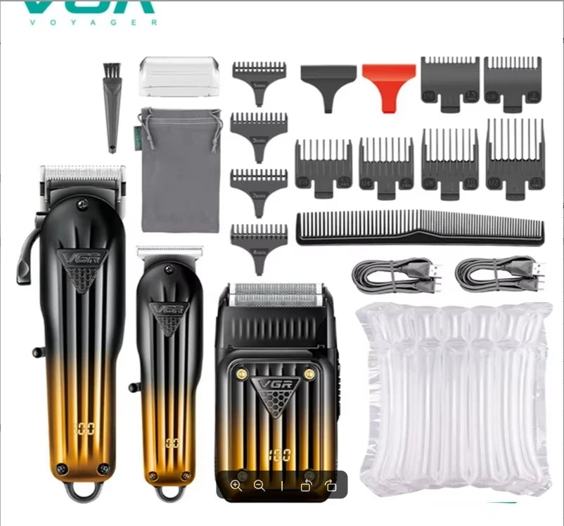 VGR 644 gradient hair cutting combination electric shaver rechargeable professional men's hair clipper carving electric pusher