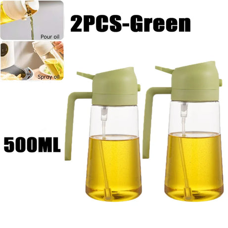 Flacon pulvérisateur d'huile de 200/300/500 ml pour barbecue et cuisson à l'huile d'olive, flacon en plastique, flacon vide pour vinaigre ou pinceau à huile