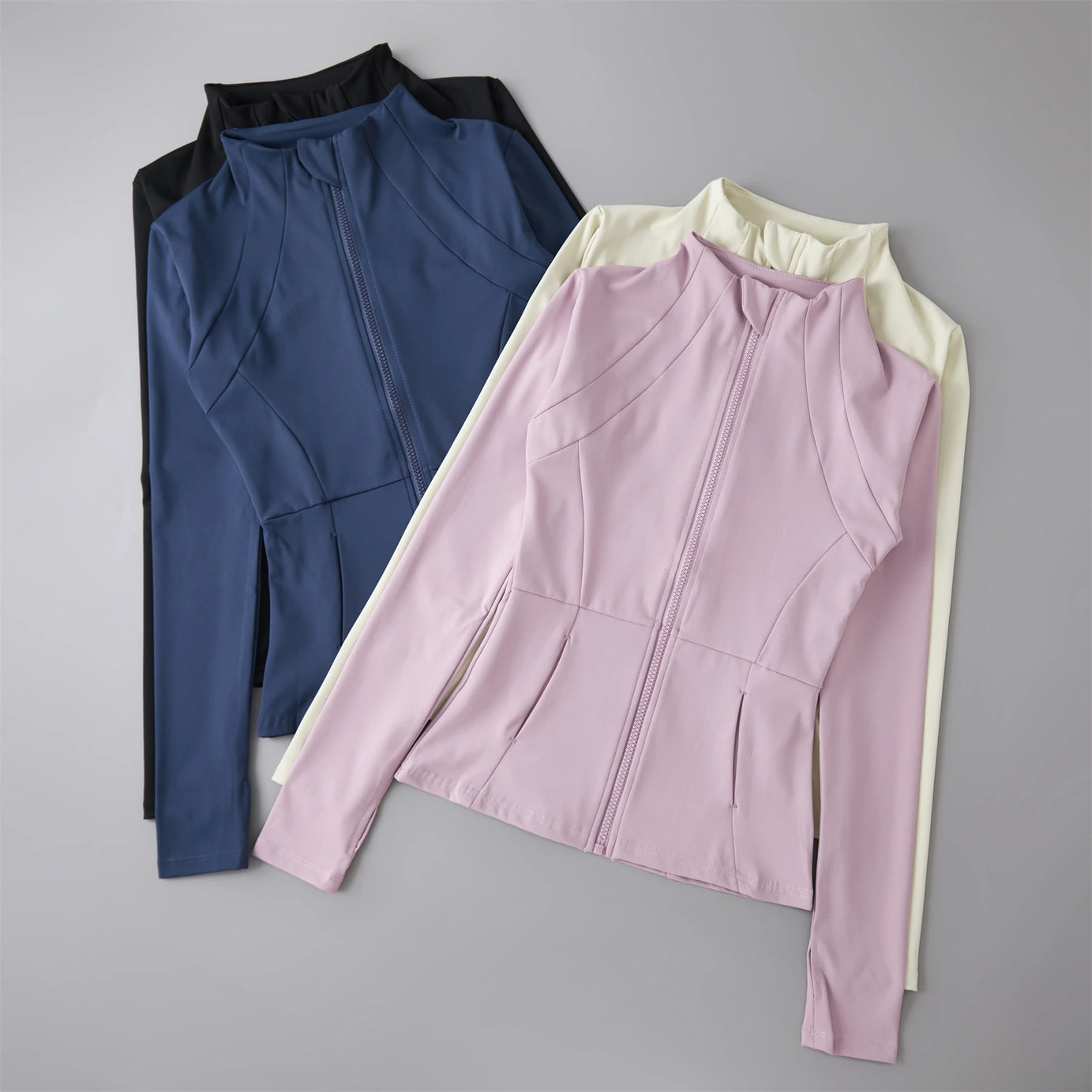 Vêtements de yoga coupe-vent, vêtements de sport pour femme, sweat-shirt à manches longues, veste de sport, haut d'entraînement pour femme, vêtements de sport