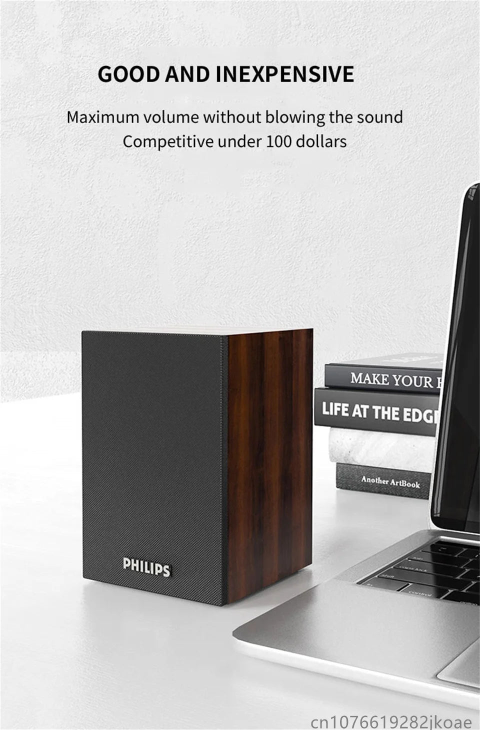 Enceinte Bluetooth Philips SPA20 avec son surround à 360°, stéréo sans fil Bluetooth pour ordinateur portable Macbook