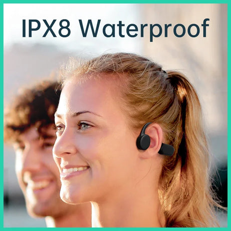 Écouteurs sans fil Shokz Open pour le sport, à conduction osseuse, Bluetooth, étanches IPX8, avec 32 Go de RAM et lecteur MP3.
