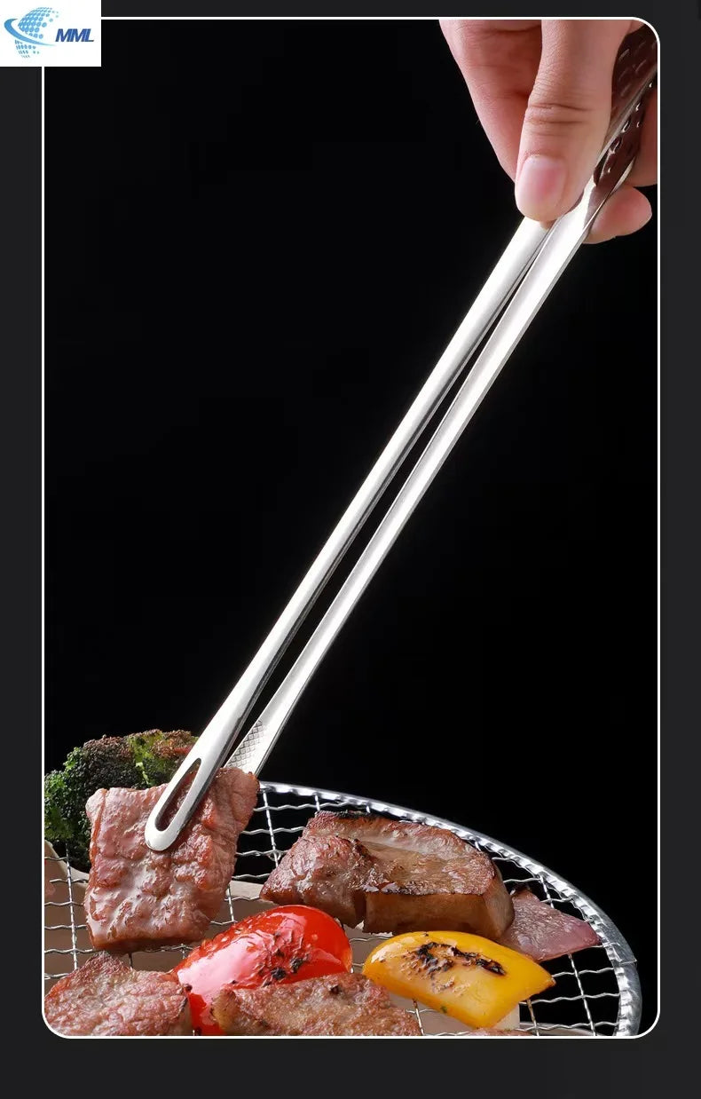 Pinces à barbecue en acier inoxydable, pinces à aliments, pinces à steak, pinces à pain, ensemble d'ustensiles de cuisine antidérapants, petits outils et accessoires