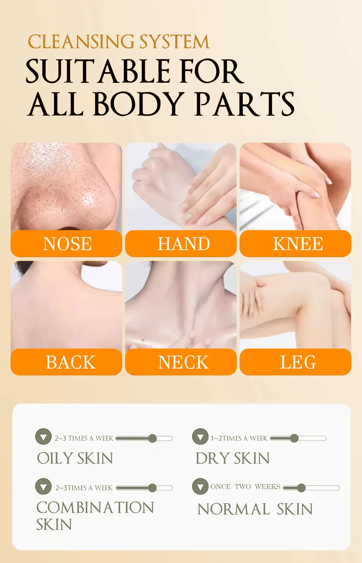 Gel exfoliant à l'orange 50 g, exfoliant, élimine les cellules mortes, nettoie en profondeur, longue durée, hydrate, purifie les pores, convient pour le corps entier