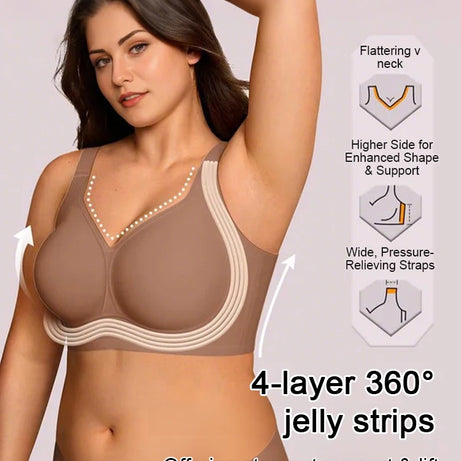 Soutien-gorge push-up sans armatures, sous-vêtements confortables et sans coutures pour femme, doux, respirant et hypoallergénique, sans armatures, idéal au quotidien.