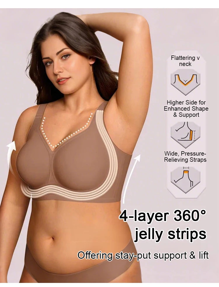 Soutien-gorge push-up sans armatures, sous-vêtements confortables et sans coutures pour femme, doux, respirant et hypoallergénique, sans armatures, idéal au quotidien.