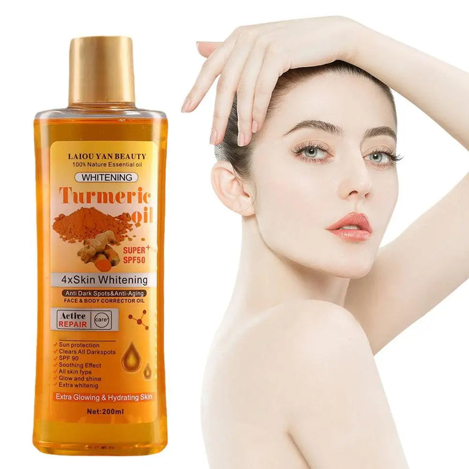 Huile essentielle de curcuma et de gingembre (200 ml) - Soin hydratant intense - Sérum visage nourrissant et lissant