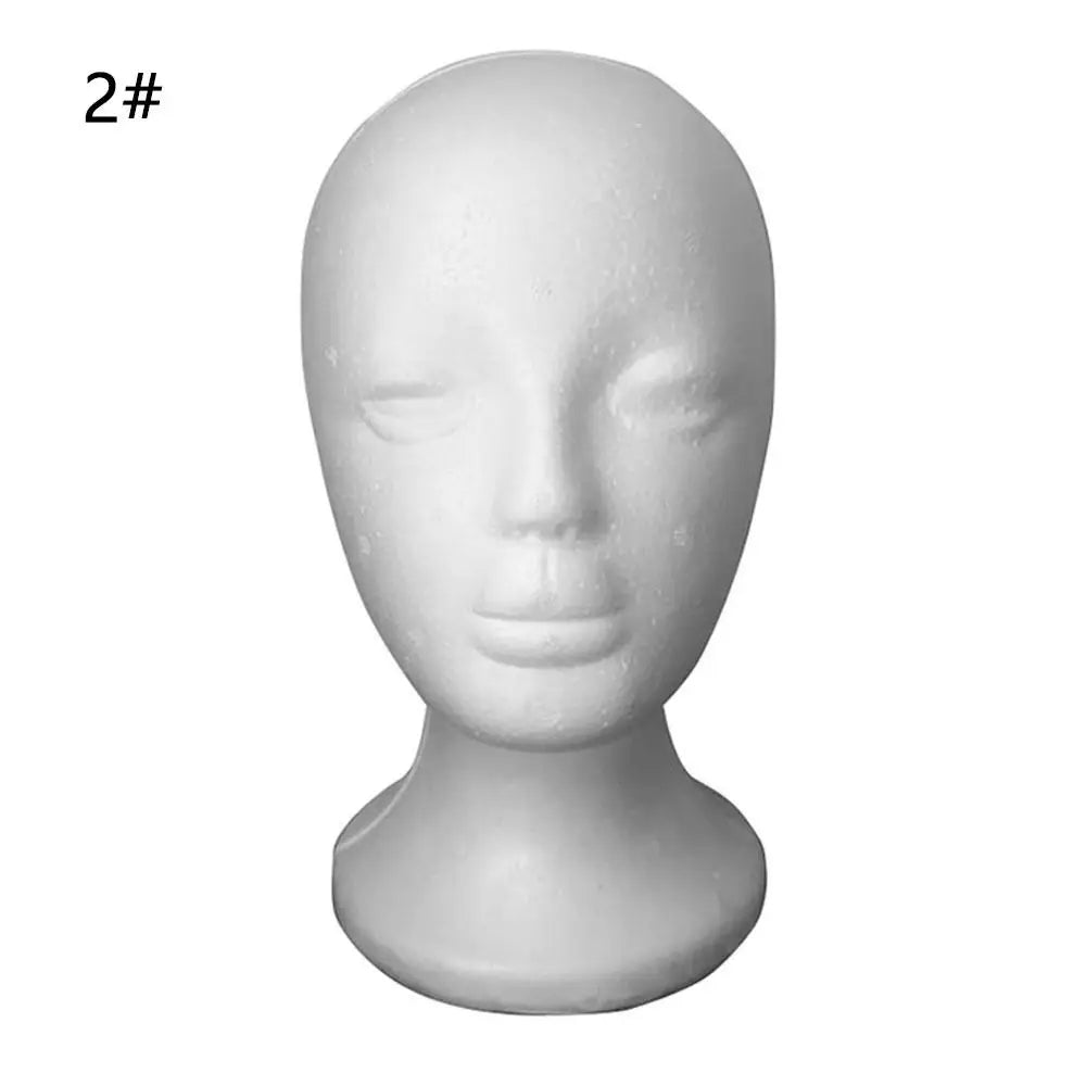 1PC Foam Wig Head Model Mannequin Dummy Wig Glasses Hat Display Stand Rack Hairpieces Stand Holder Female Head Model Wig Display