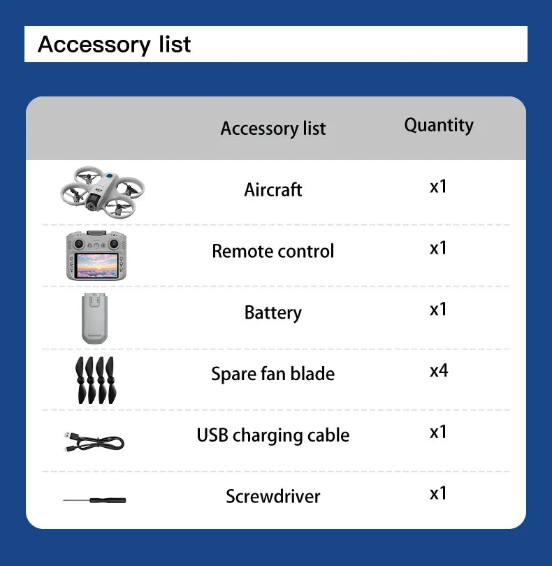 Drone GT3 MAX 2025 - 8K HD 4,3" - Télécommande - Mode sans tête - Hélicoptère - Flip 360° - Quadricoptère - Jouet - Mini drone - Cadeau pour enfant