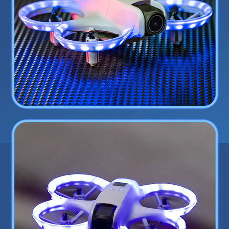 Nouveau mini drone H135 WIFI FPV Hover, caméra 4K professionnelle, lumières colorées, drone RC pliable, quadricoptère, jouet RC, cadeau