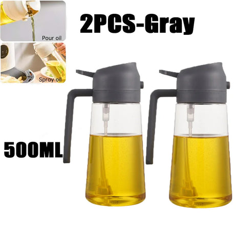 Flacon pulvérisateur d'huile de 200/300/500 ml pour barbecue et cuisson à l'huile d'olive, flacon en plastique, flacon vide pour vinaigre ou pinceau à huile