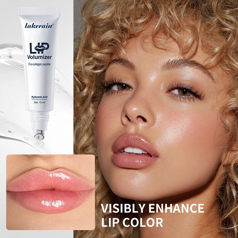 Aceite labial voluminizador instantáneo con ácido hialurónico Lakerain para reducir las líneas de expresión, esencia para el cuidado de los labios, brillo labial hidratante para mujeres.