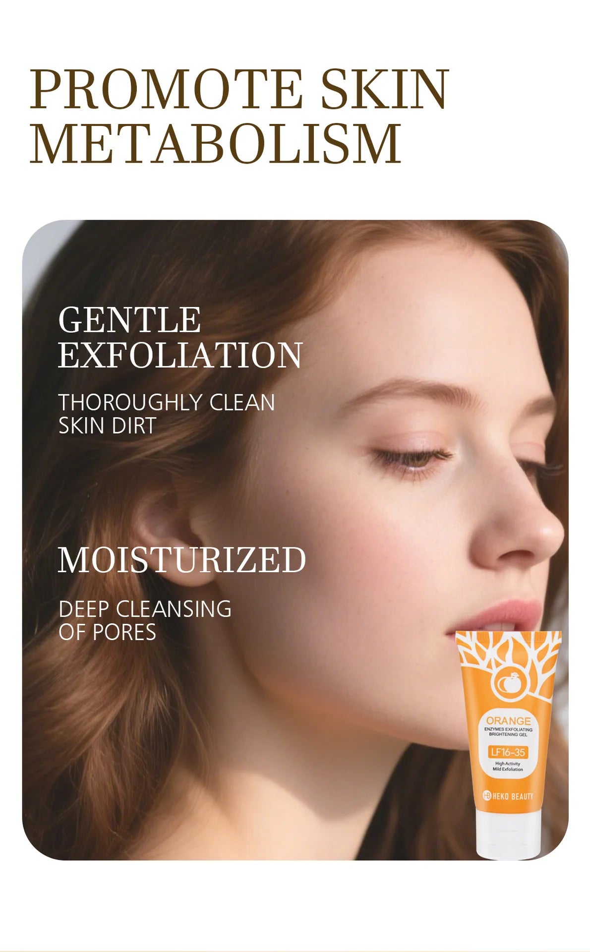 Gel exfoliant à l'orange 50 g, exfoliant, élimine les cellules mortes, nettoie en profondeur, longue durée, hydrate, purifie les pores, convient pour le corps entier