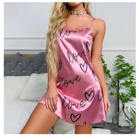 Vêtements de nuit pour femmes, vêtements d'intérieur, nuisette sexy noire à imprimé floral, chemises de nuit en soie, chemises de nuit pour femmes