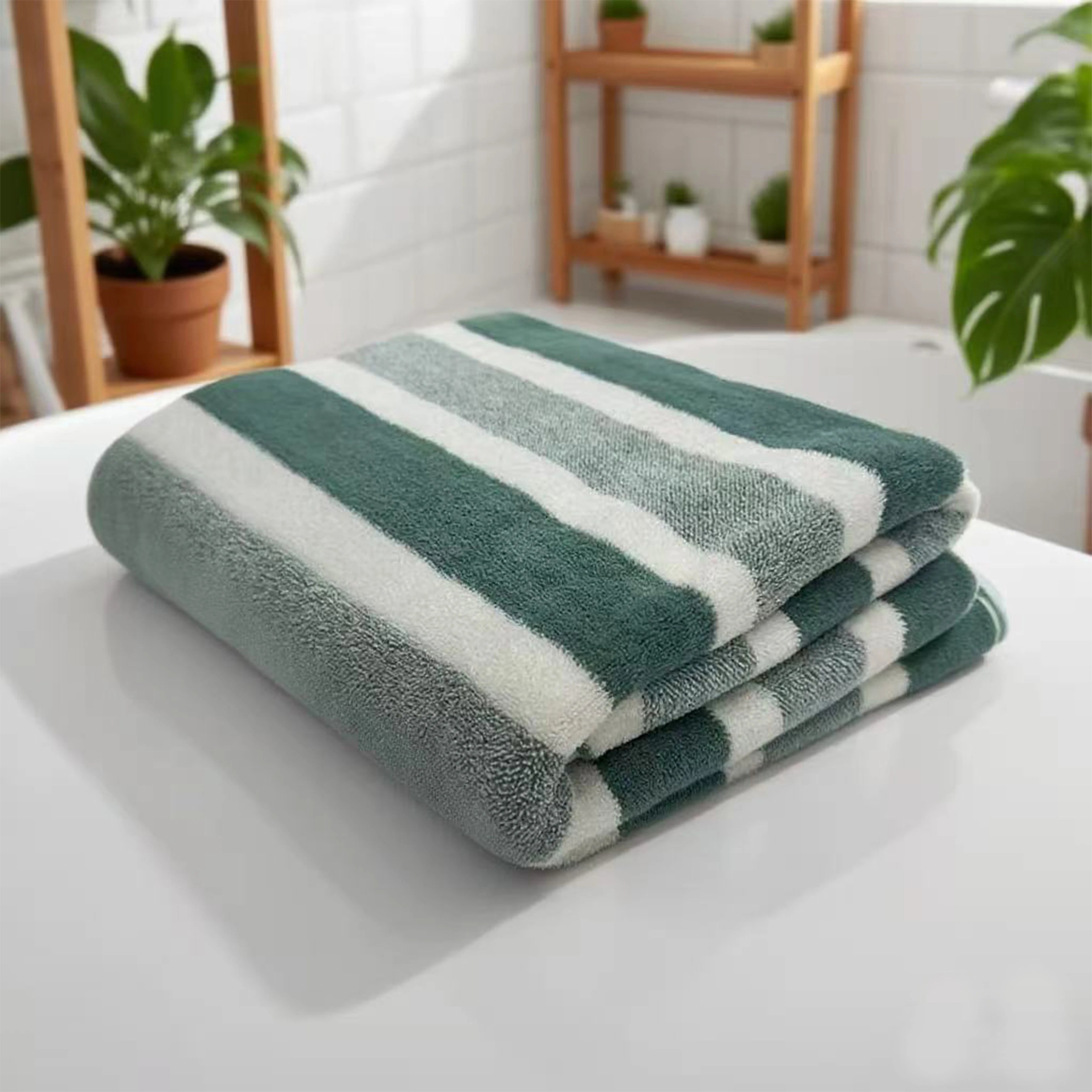Toalla de baño gruesa de 1 unidad, con gran absorción de agua y secado rápido, no suelta pelusa, duradera, muy adecuada para familias y playas.