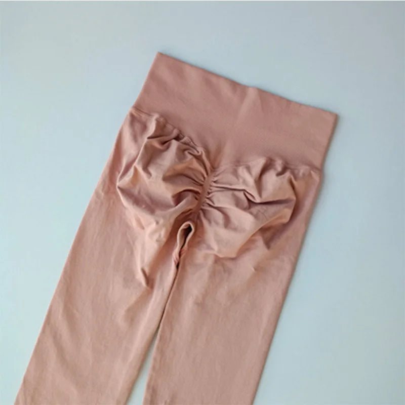Leggings de yoga taille haute pour femme, sans coutures, effet push-up, pour le sport, le fitness et la course à pied, gainants et ultra-élastiques.