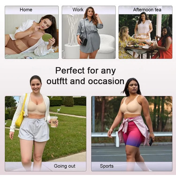 Soutien-gorge push-up sans armatures, sous-vêtements confortables et sans coutures pour femme, doux, respirant et hypoallergénique, sans armatures, idéal au quotidien.