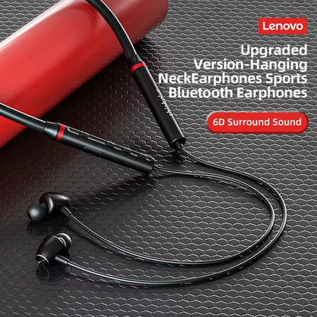 Écouteurs Bluetooth Lenovo HE05X 100 % originaux, étanches, son Hi-Fi, tour de cou magnétique, casque de sport