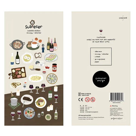 Autocollants Suatelier Foods, scrapbooking esthétique, jolis stickers pour carnets de voyage, décorations coréennes, agendas et fournitures de loisirs créatifs.