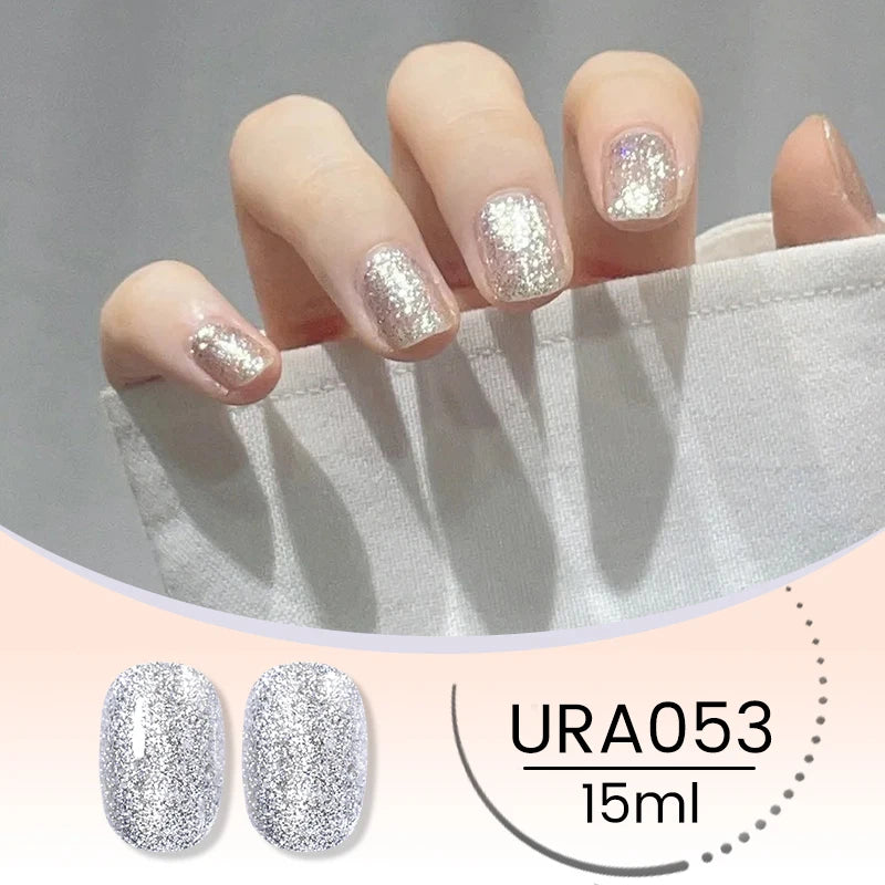 Vernis gel semi-permanent UR SUGAR 15 ml, couleur blanc laiteux translucide, effet gelée, UV, semi-permanent, pour nail art, à dissoudre. Dernière tendance.