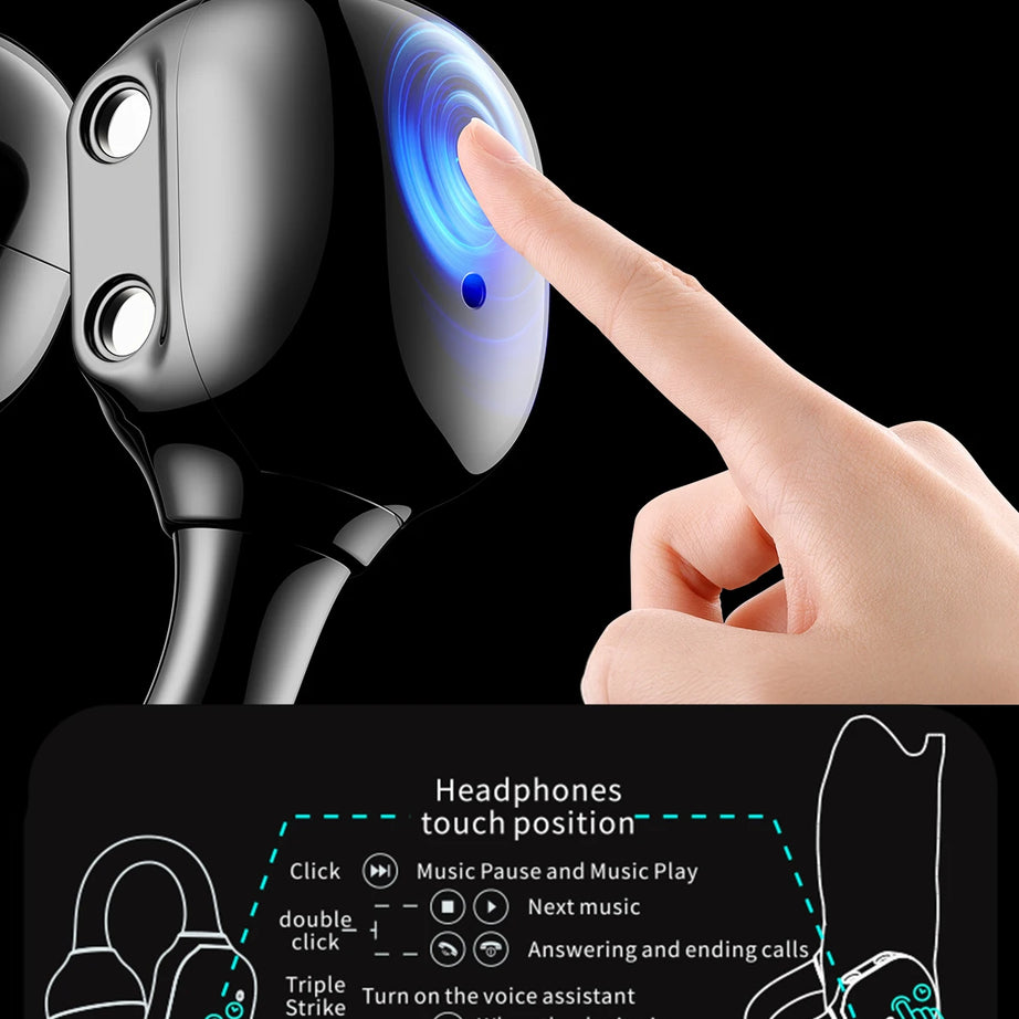 LIGE New Open-back Cip-on Headphones Smart Watch For Men Women 2.01” HD Screen Massive Watch Faces Bluetooth Call Smartwatches