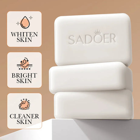 Savon visage moussant SADOER à la niacinamide et à l'arbutine, hydratant, éclaircissant et nettoyant en profondeur pour le corps et le visage. Savon artisanal.