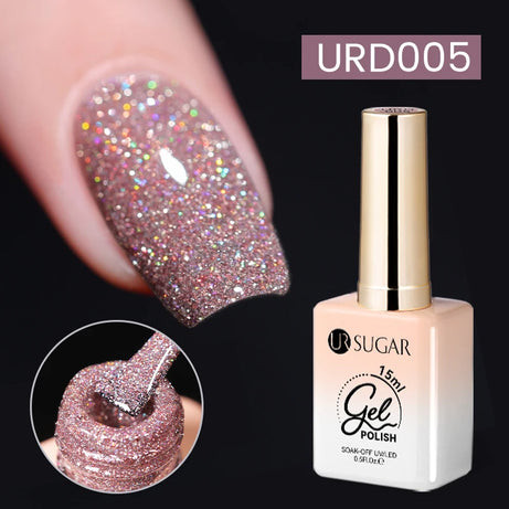 Vernis gel semi-permanent UR SUGAR 15 ml, couleur blanc laiteux translucide, effet gelée, UV, semi-permanent, pour nail art, à dissoudre. Dernière tendance.