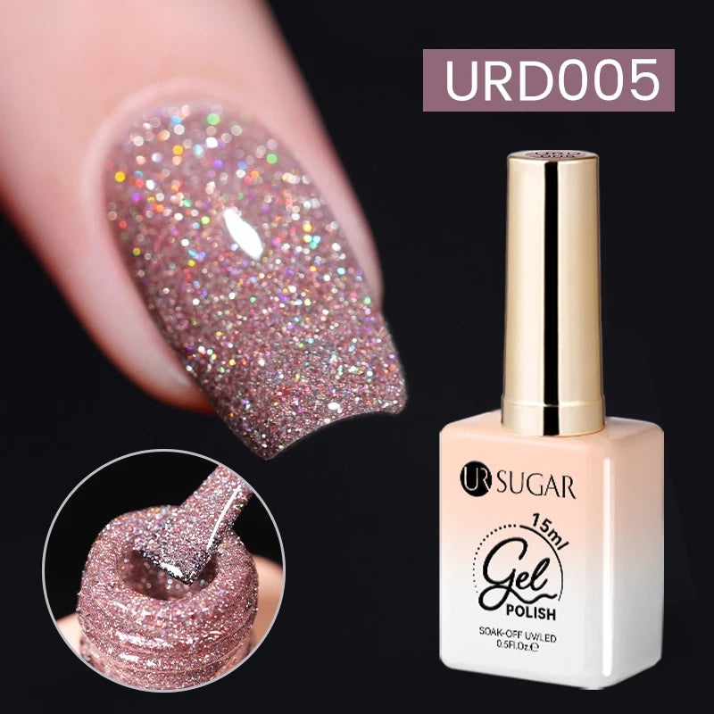 Vernis gel semi-permanent UR SUGAR 15 ml, couleur blanc laiteux translucide, effet gelée, UV, semi-permanent, pour nail art, à dissoudre. Dernière tendance.