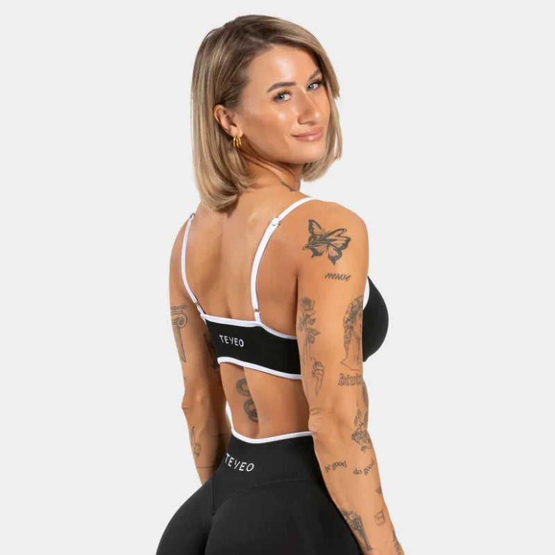 TEVEO 2pcs Women's Sports Yoga Shorts Fitness Cycling Elastic Sports Pants Ignite Sculpt Scrunch Short Yoga Bra Set leggings