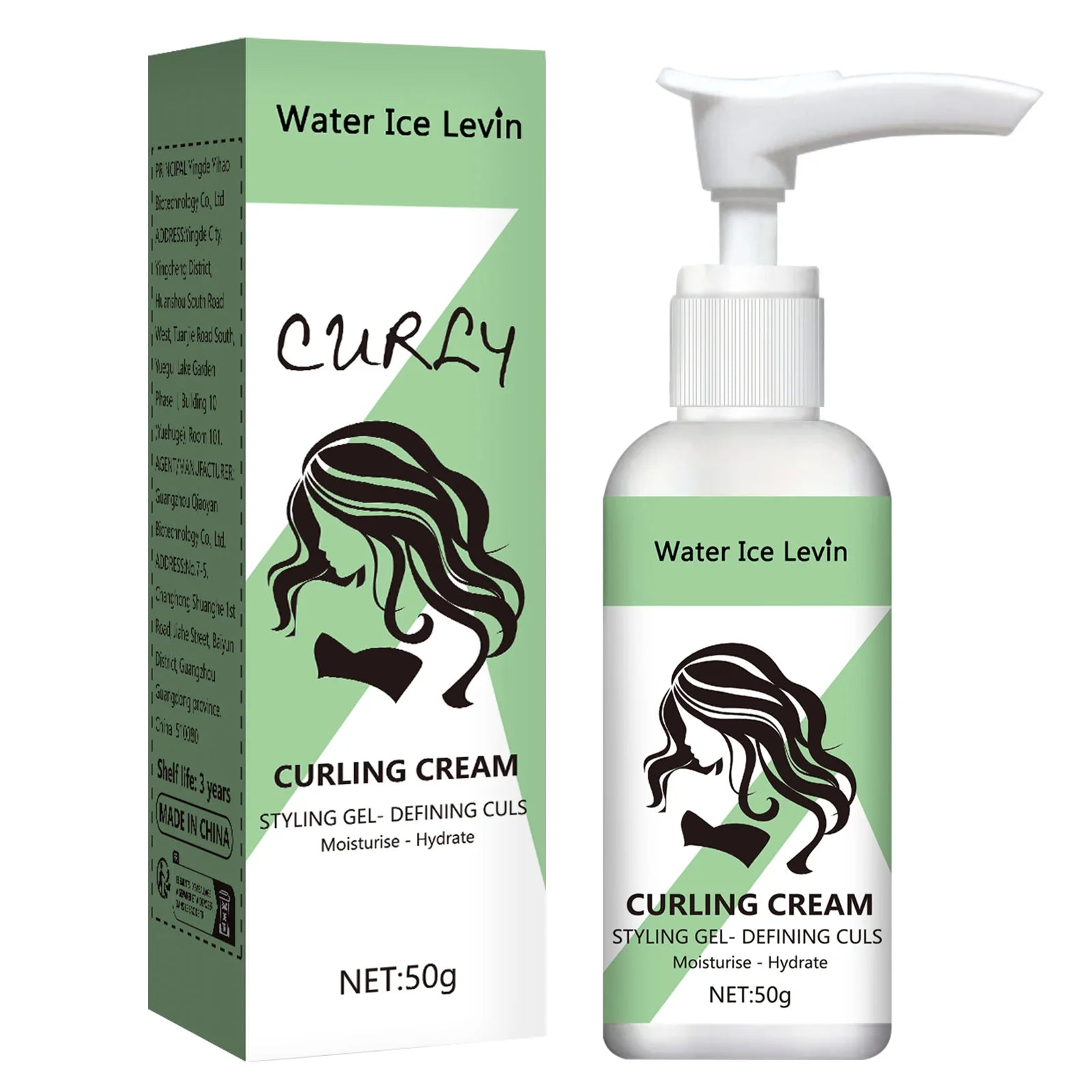 Crème coiffante pour cheveux bouclés, formule hydratante et lissante, améliore l'élasticité et la brillance des cheveux bouclés, facile à coiffer