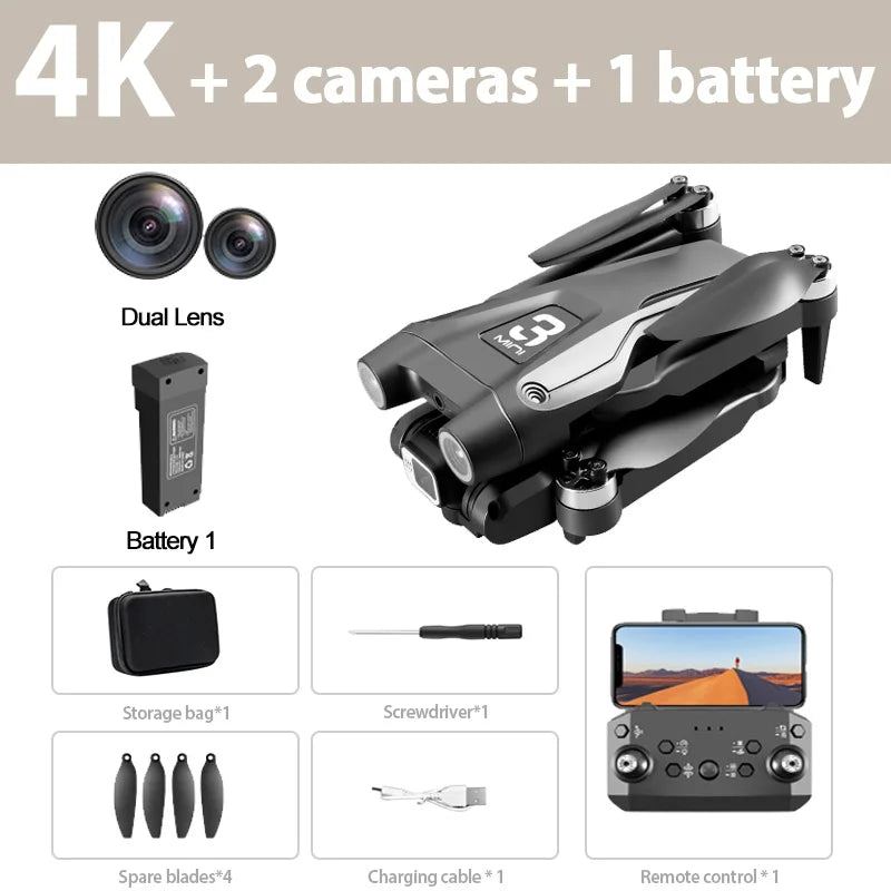 Drone Original Z908 Pro /MAX 8K ESC Professionnel 4K avec localisation par flux optique et évitement d'obstacles sur 3 côtés - Quadricoptère jouet