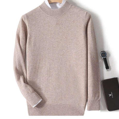 Pull 100 % laine mérinos pour femme, grande taille jusqu'à 5XL, col demi-lune, maille ample, manches longues, finitions cachemire.