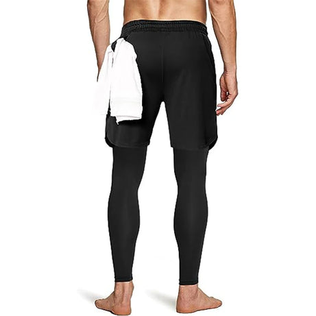Pantalon de sport 2 en 1 pour homme, survêtement d'entraînement athlétique, pantalon de jogging, pantalon de fitness et de course à pied pour homme