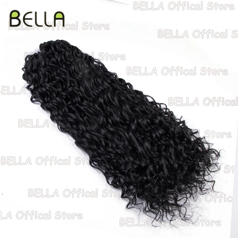 Extensions de cheveux bouclés FASHION IDOL, ondulations profondes, torsades, 50 cm, blond ombré, crochet synthétique.