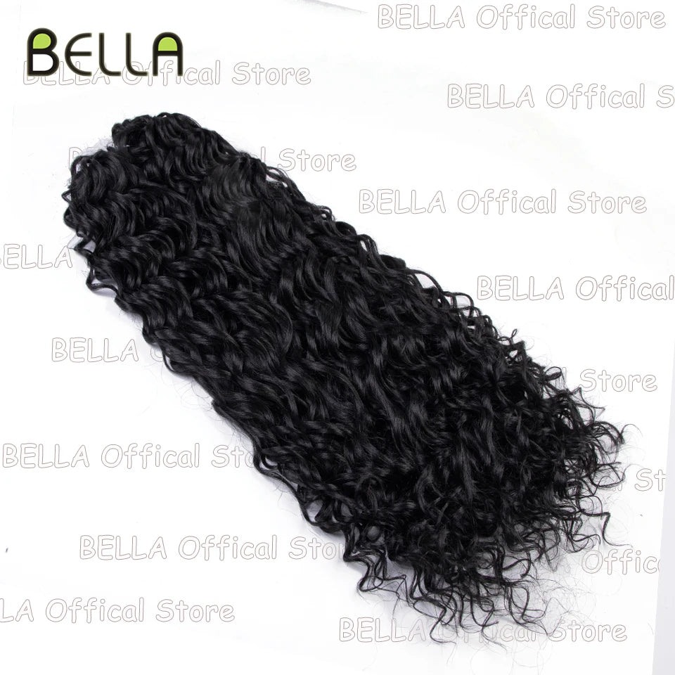 Extensions de cheveux bouclés FASHION IDOL, ondulations profondes, torsades, 50 cm, blond ombré, crochet synthétique.