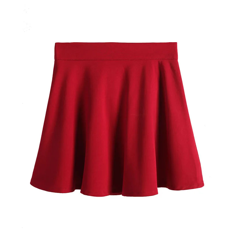 Nouvelle jupe plissée coréenne taille haute, fine et élastique, noire.