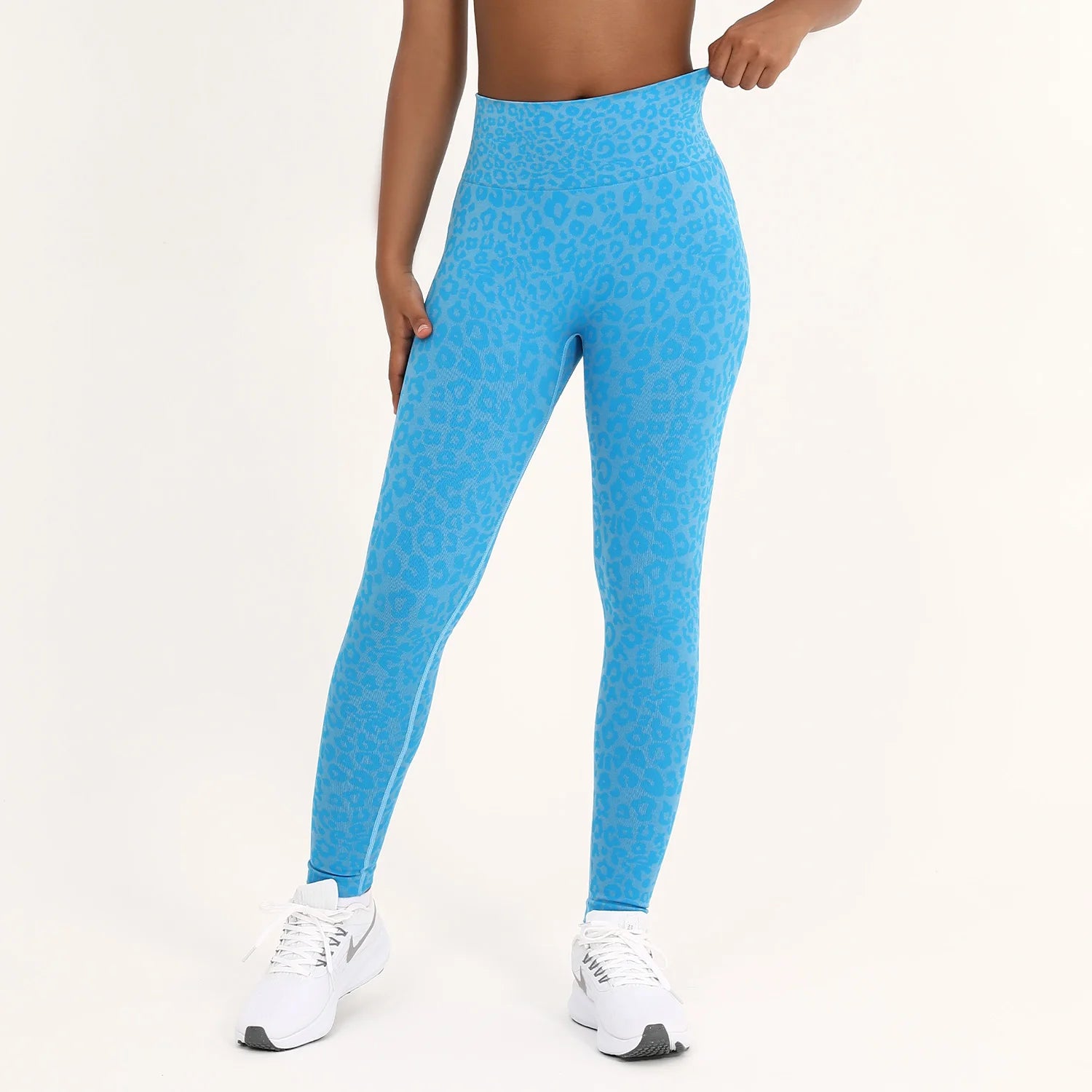 27/5000 Nouveaux pantalons de sport sans coutures, couleur pêche, taille haute, pour le yoga et les activités de plein air