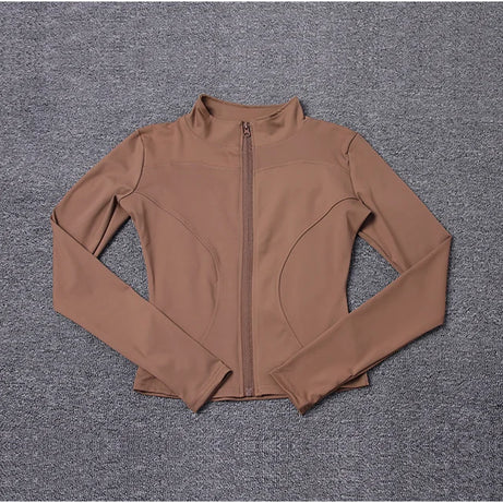 Women Sport Jacket Long Sleeve Shirt Workout Coat Gym Training Clothing Yoga Sportswear