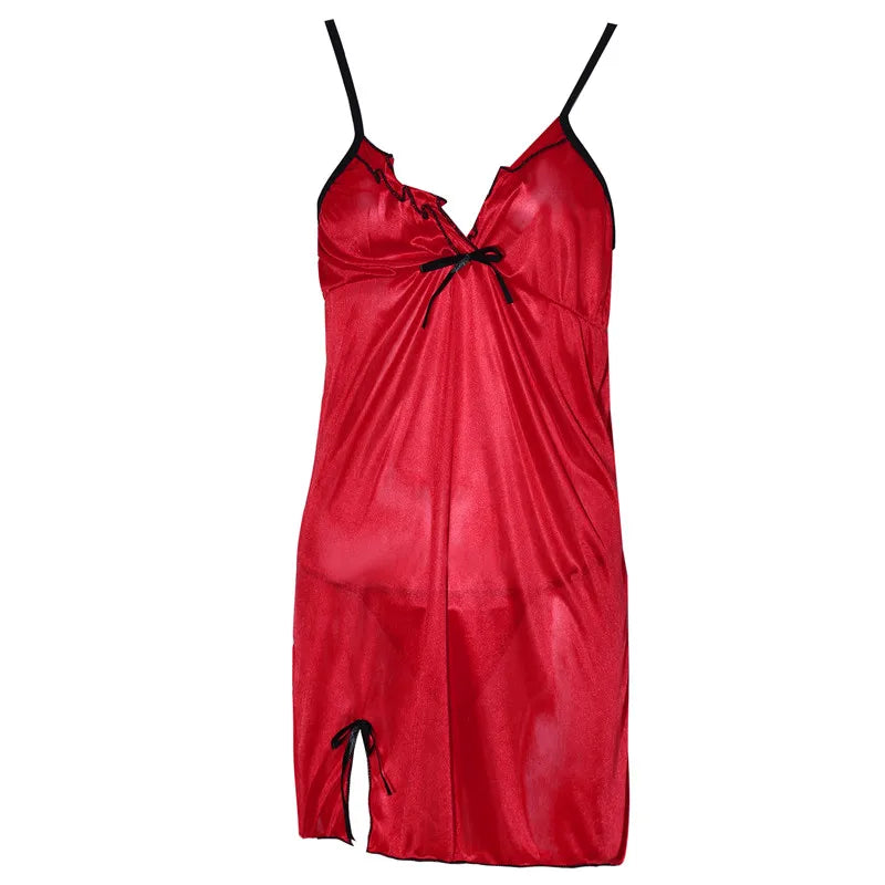 Nuisette en dentelle à bretelles pour femme, nuisette sexy à col V, nuisette sexy à lacets et découpes florales, en soie confortable