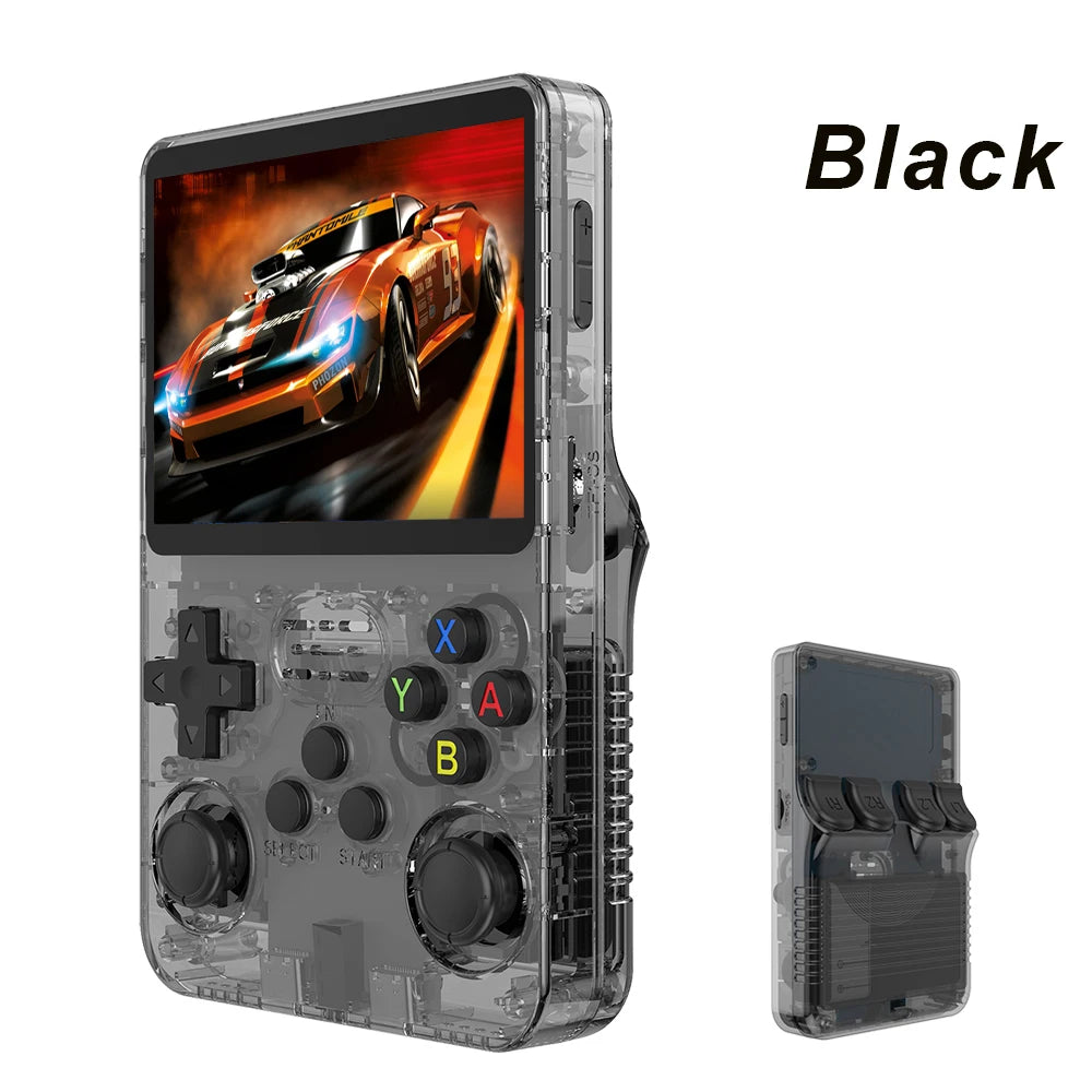 Console de jeux vidéo portable rétro R36S 128 Go, système Linux, écran IPS 3,5 pouces, lecteur vidéo de poche portable R35s Pro, jeux 64 Go