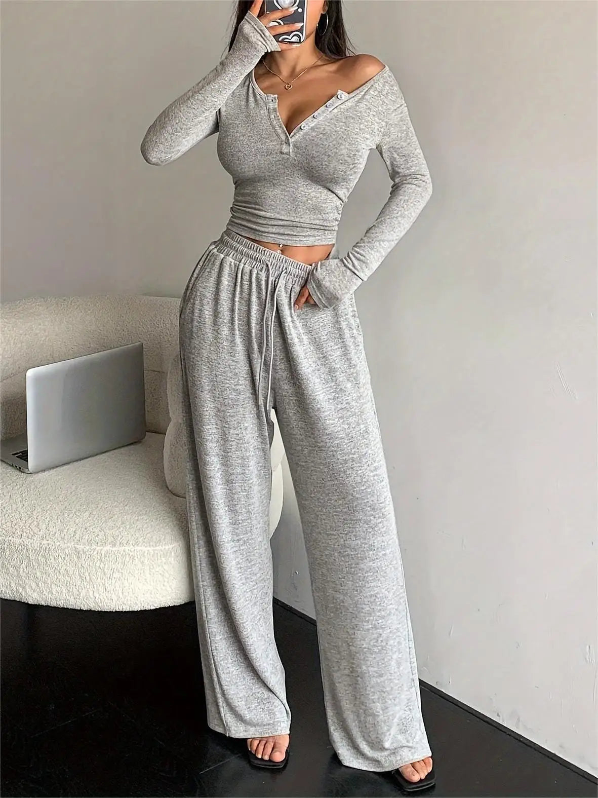Pyjama femme, nuisette d'hiver, ensemble pyjama femme, vêtements d'intérieur, pyjama à manches longues, vêtements de nuit pour femme