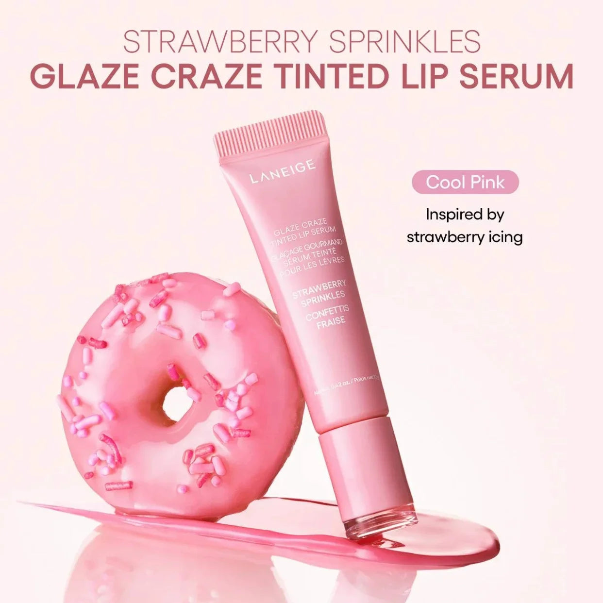 Baume à lèvres hydratant effet donut, gloss miroir, rouge à lèvres parfum fraise framboise chocolat, huile à lèvres transparente, maquillage