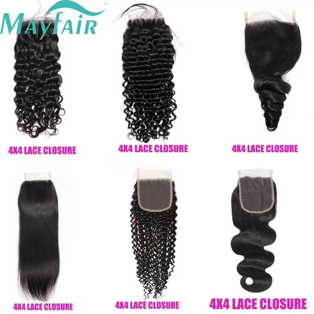 Lace Frontale transparente HD 12A en dentelle 13x4, effet ondulé, fermeture 4x4, cheveux humains brésiliens, effet bouclé crépu et lisse.