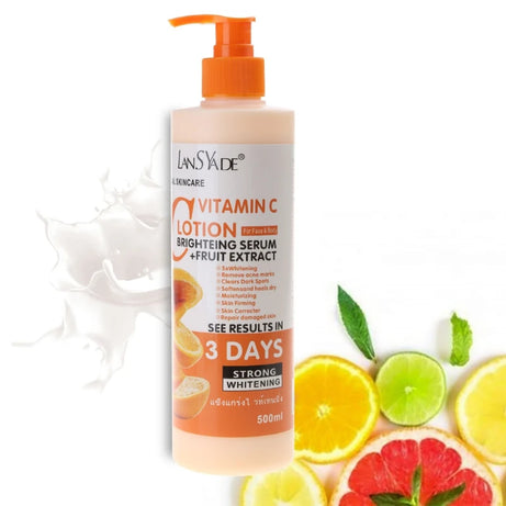 Lotion corporelle à la vitamine C, crème hydratante et nourrissante pour le corps, soin réparateur, anti-gerçures, éclaircissant et nourrissant.