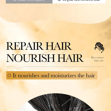 Masque capillaire magique à la kératine 10/30/50/100/400 g - Réparation en 5 secondes - Cheveux abîmés et frisés - Soin hydratant au riz - Doux, lisse et brillant